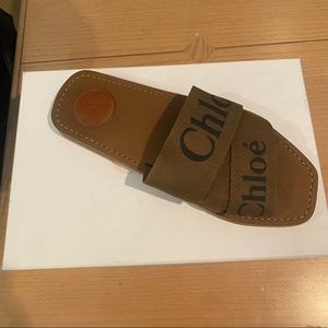 Chloe Woody Flat Mule in Grove Brown